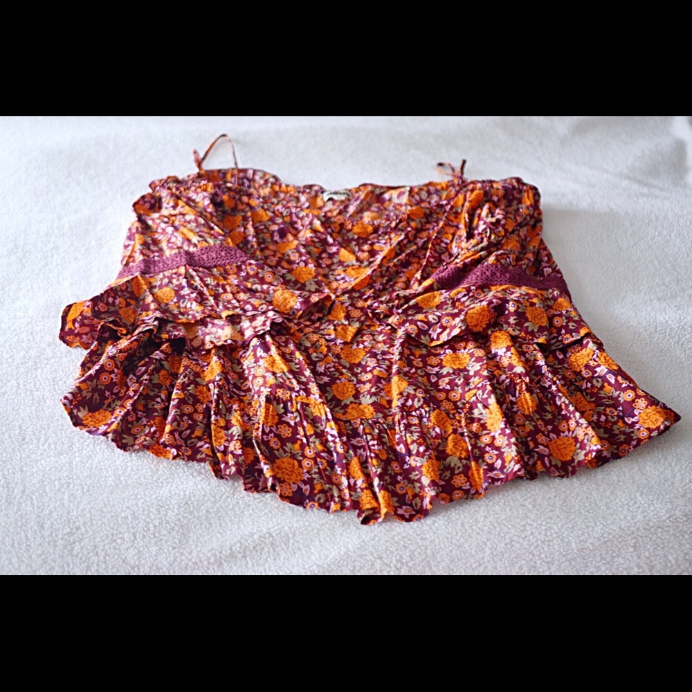 Tramp BOHO Strap Cold Shoulder Flow Sleeves Top